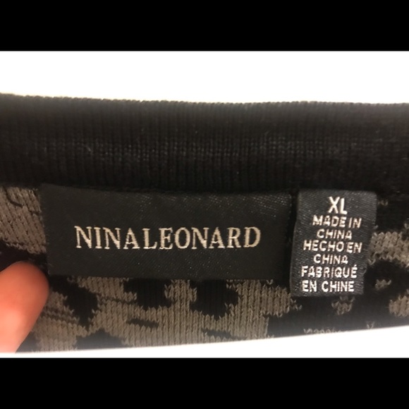 Nina Leonard Snake Print Sweater Dress - US Women’s Size XL - Picture 4 of 5